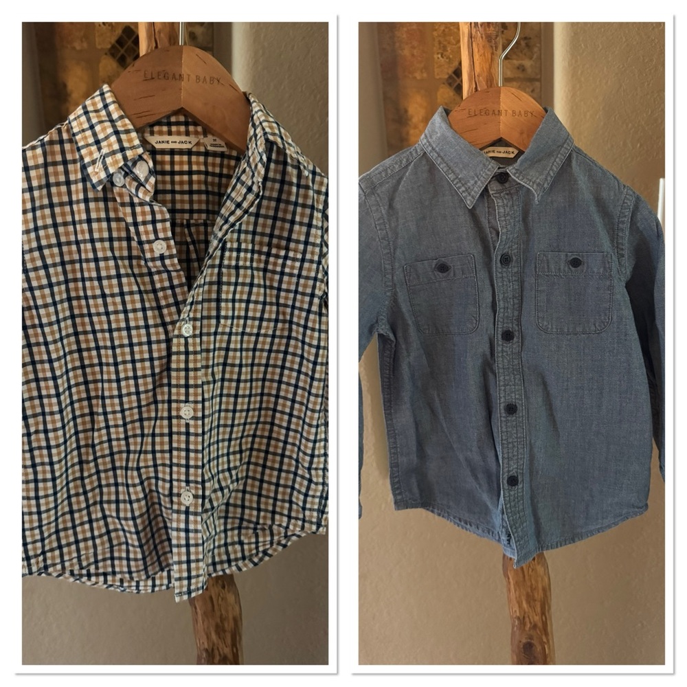 2 Janie and Jack Boy 2T Long Sleeve Shirts